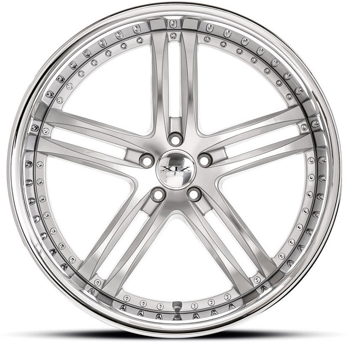 20" XIX x15 Wheels Silver Machined with Stainless Steel Lip
