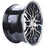 20" XIX X05 Wheels Gloss Black Machined / Stainless Steel Lip