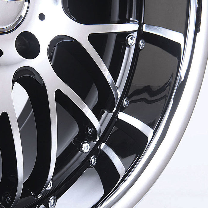 20" XIX X05 Wheels Gloss Black Machined / Stainless Steel Lip