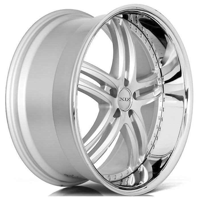24" XIX x15 Wheels Silver Machined with SS Lip