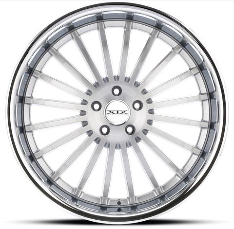 22" XIX x59 Wheels Silver Brushed Stainless Steel Lip