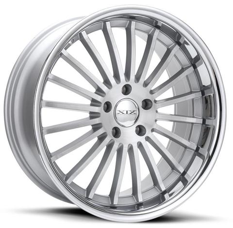 22" XIX x59 Wheels Silver Brushed Stainless Steel Lip