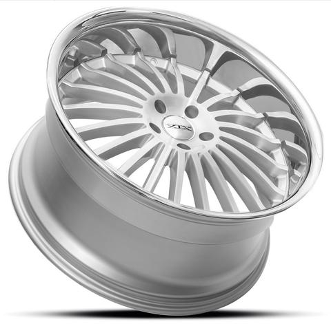 22" XIX x59 Wheels Silver Brushed Stainless Steel Lip