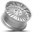 22" XIX x59 Wheels Silver Brushed Stainless Steel Lip