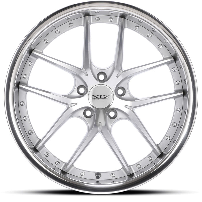 20" XIX x61 Wheels Silver Machined With Stainless Steel Lip